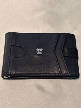 Hayvenhurst Black RFID Minimalist Wallet Money Clip ID Window